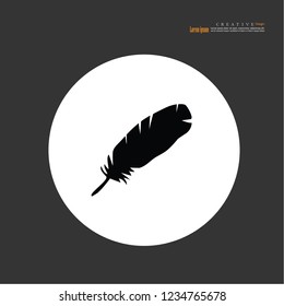 Duck feather icon. Vector illustration.