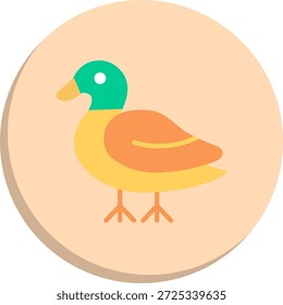 Ente flachen Kreis Stil Symbol