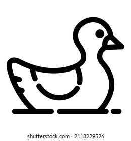 Duck Flat Icon Isolated On White Background