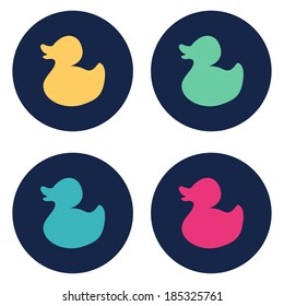 Duck Flat Icon. Vector Illustration