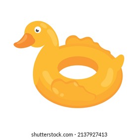 duck float inflatable icon isolated