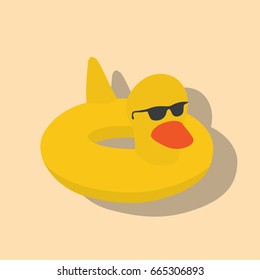 Duck floater icon, vector illustration design. 