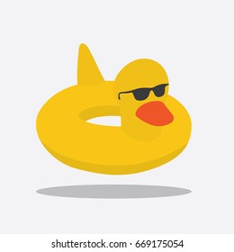 Duck floater icon, vector illustration design. Summer objects collection.