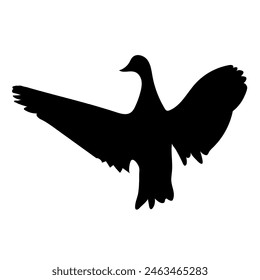 Duck flying silhouette or vector file
