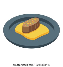 Duck food icon isometric vector. Goose cuisine. Pate foie