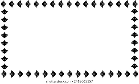Duck footprint frame border, Duck tracks