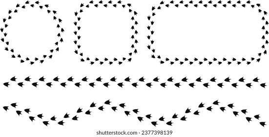 duck footprint frame set with copy space
