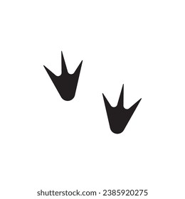 duck footprint icon vector template illustration logo design