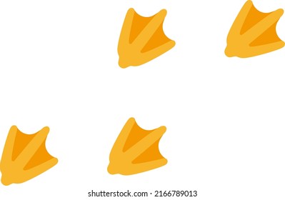 Duck Footprints isolated vector illustration.