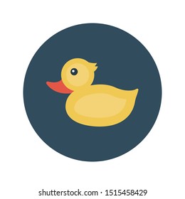 duck glyph flat vector icon