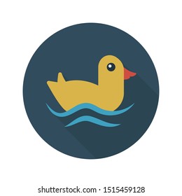 duck glyph flat vector icon