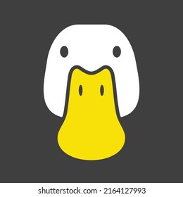 Duck glyph icon isolated on the black. Farm animal vector illustration. Agriculture sign. Graph symbol for your web site design, logo, app, UI. EPS10.
