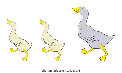 Duck Duck Goose Children's Game Illustration