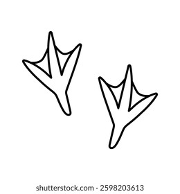 Duck, goose footprint icon  vector 