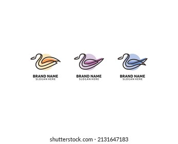 duck goose logo icon vector illustration