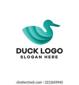 Duck Gradient Logo Tierabbildungen