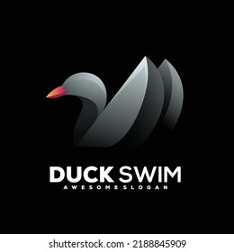 Duck Gradient logo illustration design