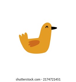 duck hand drawn in flat style. baby illustration