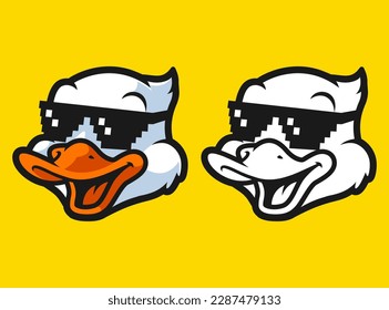 DUCK HEAD CARTOON CHARACTER MASCOT
