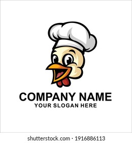 duck head chef logo vector