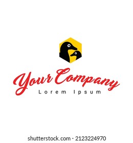 Duck head icon, creative template logo design for your business
