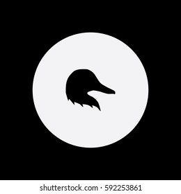 Duck Head icon silhouette vector illustration