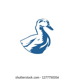 Duck head logo design icon vector image