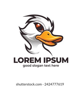 Duck head logo mascot, Duck Logo Concept templates and vector, duck logo vector and illustration