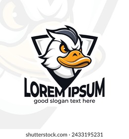 Duck head logo mascot, Duck Logo Concept templates and vector, duck logo vector and illustration