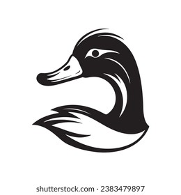 Vector del logotipo de la cabeza del pato, imagen, arte