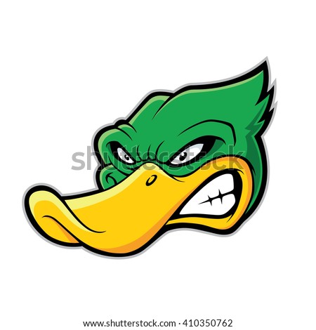 Duck Head Mascot Stock Vector (Royalty Free) 410350762 - Shutterstock