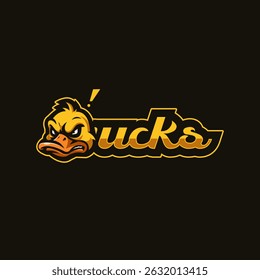 Duck head mascot logo for for gaming logos, badge, emblem, apparel, merchandise