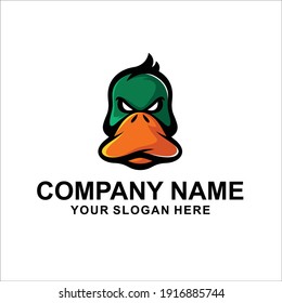 duck head mascot logo vector