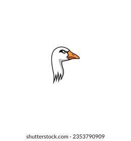 Duck head mascot vector graphics