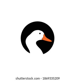 Duck Head Silhouette Circle Shape Simple Stock Vector (Royalty Free ...