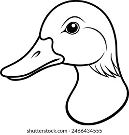 duck head silhouette vector illustration