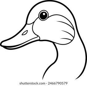 duck head silhouette vector illustration