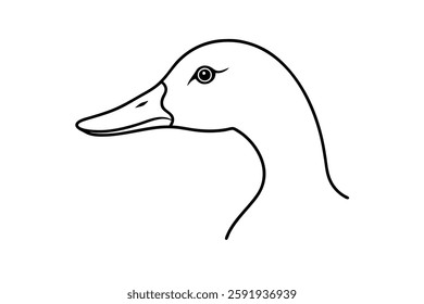 A duck head vector illustration 