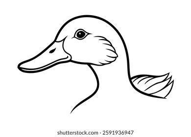 A duck head vector illustration 