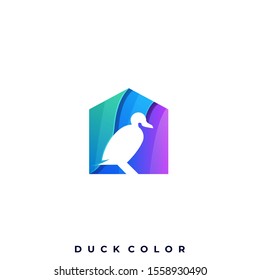 Duck House Illustration Vector Template Illustration Vector Template. Suitable for Creative Industry, Multimedia, entertainment, Educations, Shop, and any related business