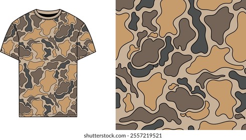 duck hunter camouflage, vector camouflage design, camouflage pattern