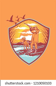 Duck Hunter vector illustration 