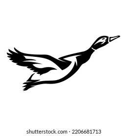 Duck hunting illustration logo vector 

