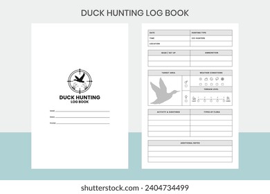 Duck Hunting Log Book Kdp Interior