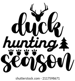 duck hunting season T shirt design, vector file.