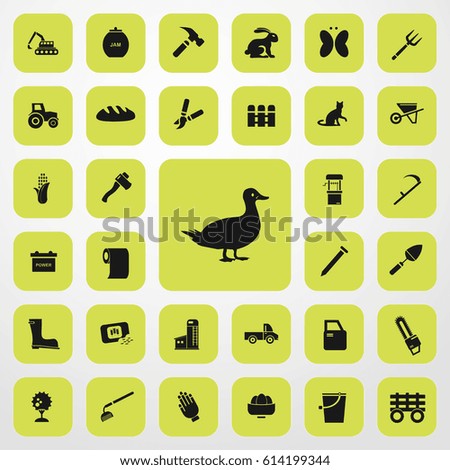duck icon. agriculture set. vector sign symbol on white background