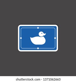 duck icon. animal sign