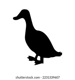 duck icon black and white 