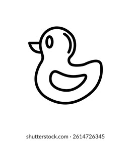 Duck icon black and white vector sign