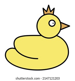 Duck Icon Cartoon. Pigeon Bird animal Character Symbol Vector
